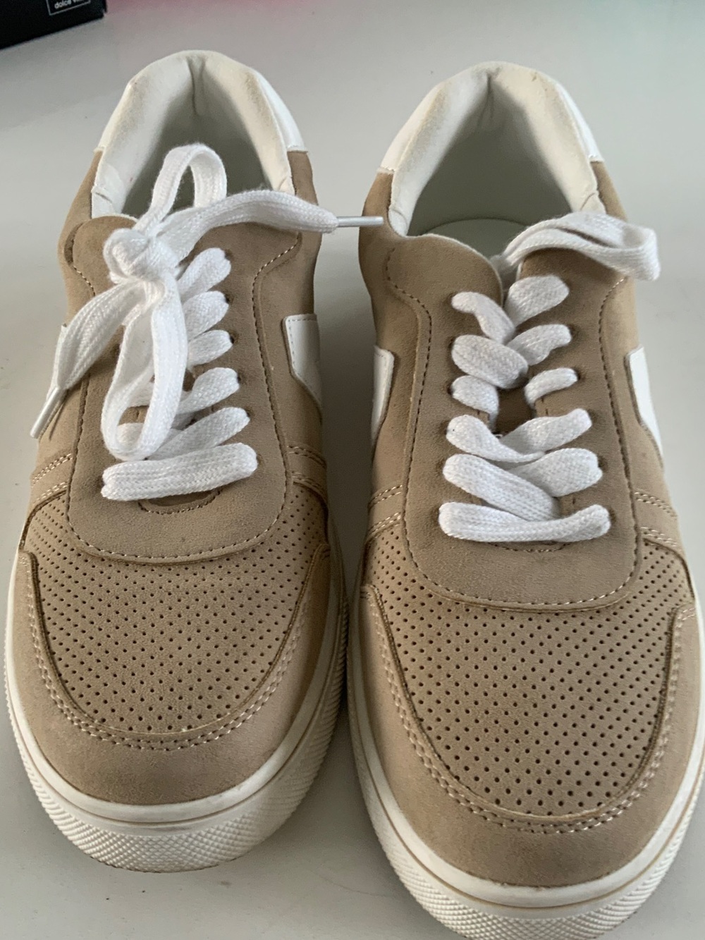 MIA Beige and White Women’s Sneakers